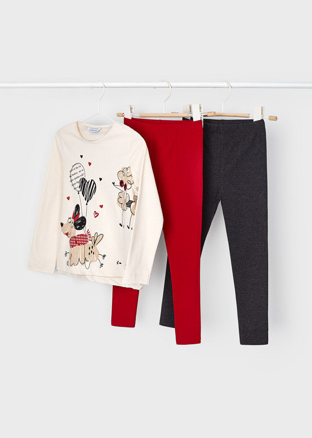 Conj. Leggings 2 pantalones