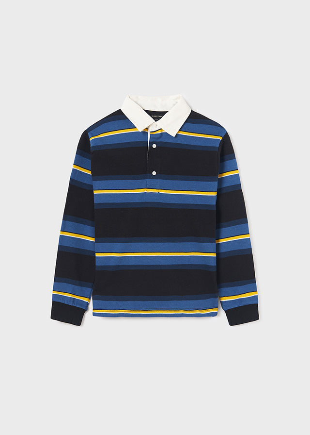 Polo m/l rayas bloque