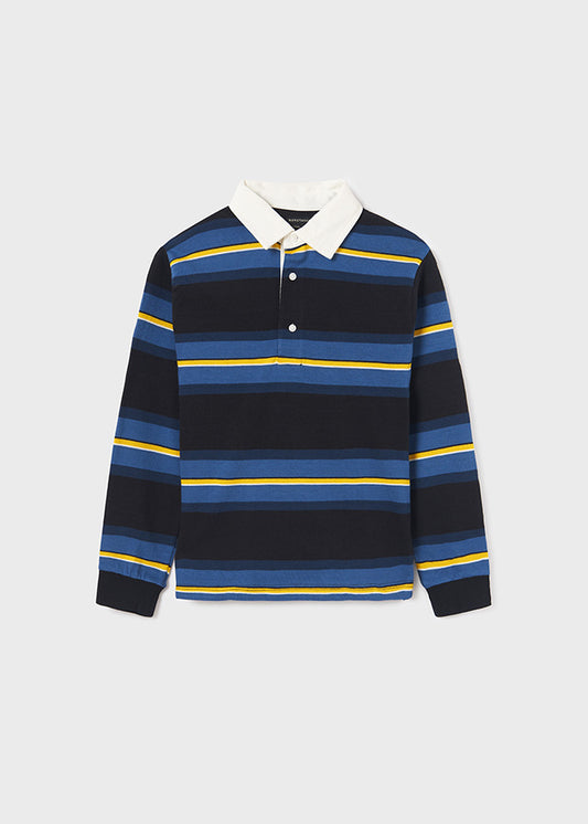 Polo m/l rayas bloque