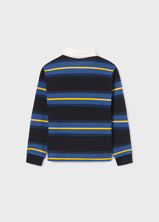 Polo m/l rayas bloque