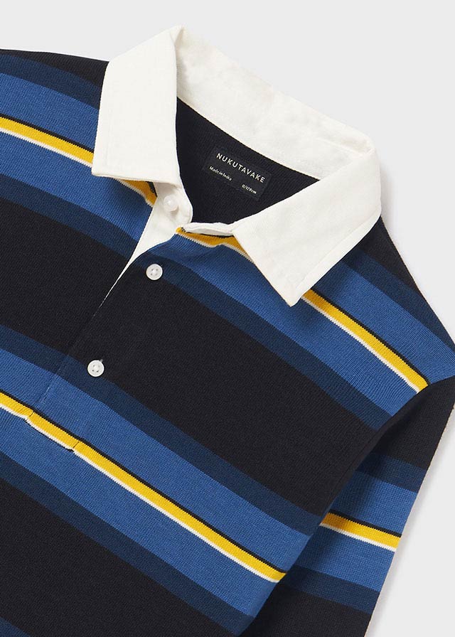 Polo m/l rayas bloque
