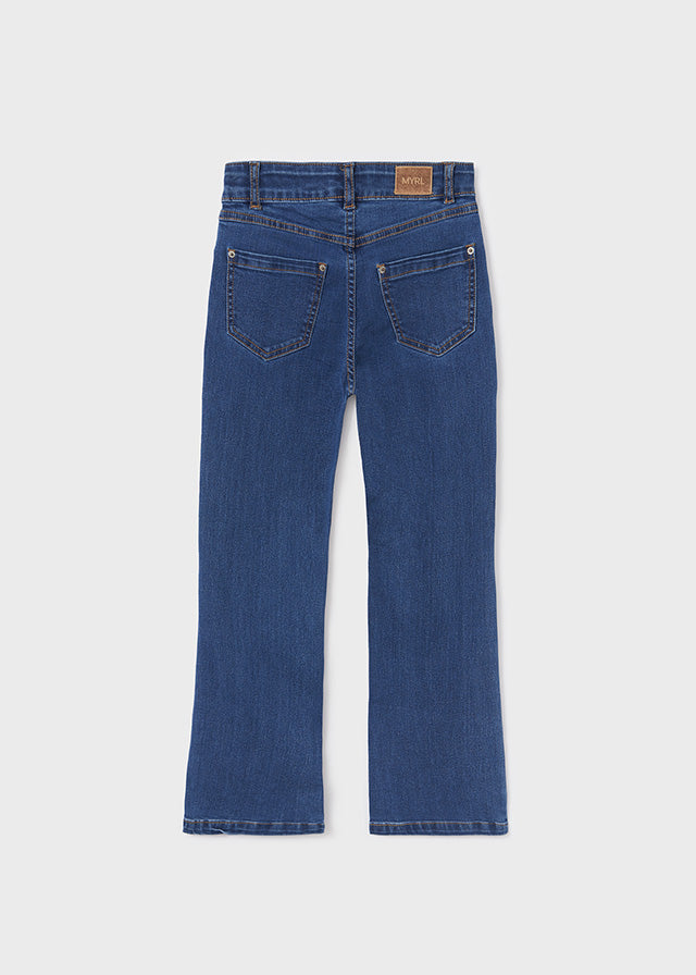 Pantalón largo tejano flared