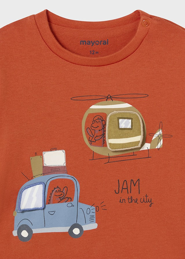 Camiseta m/l play "hurry up"