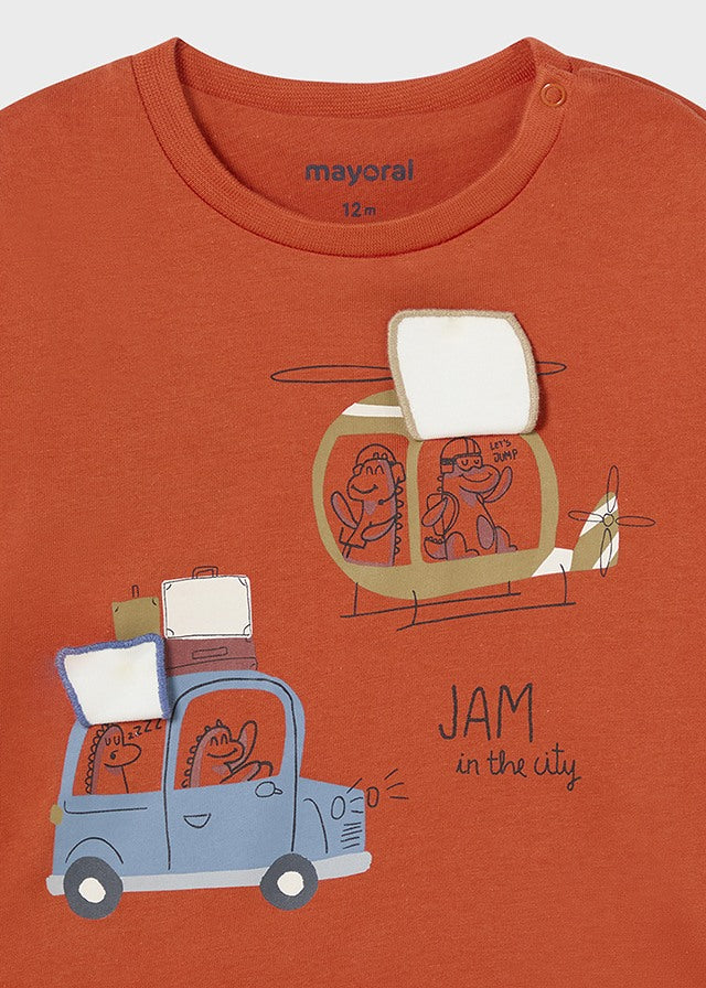 Camiseta m/l play "hurry up"
