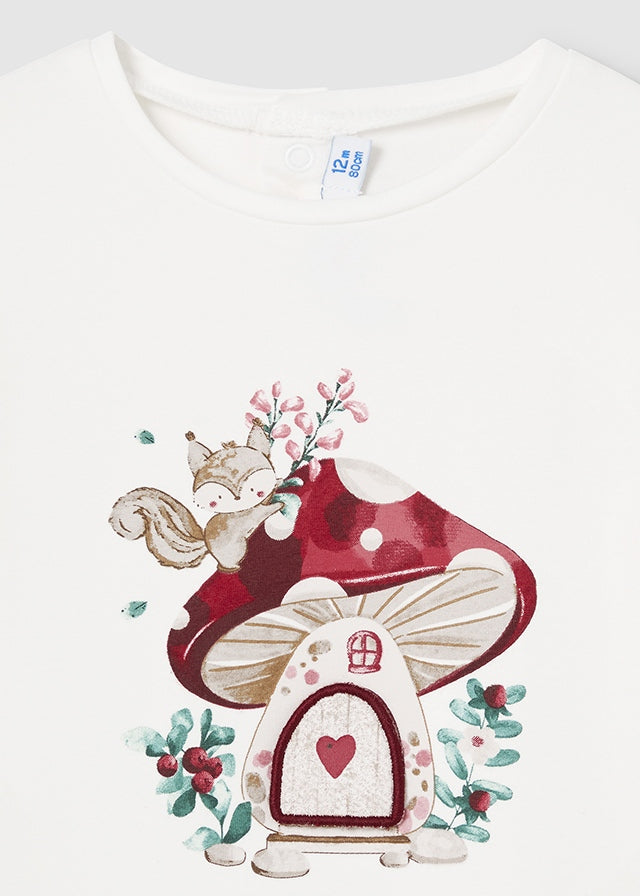 Camiseta m/l aplique