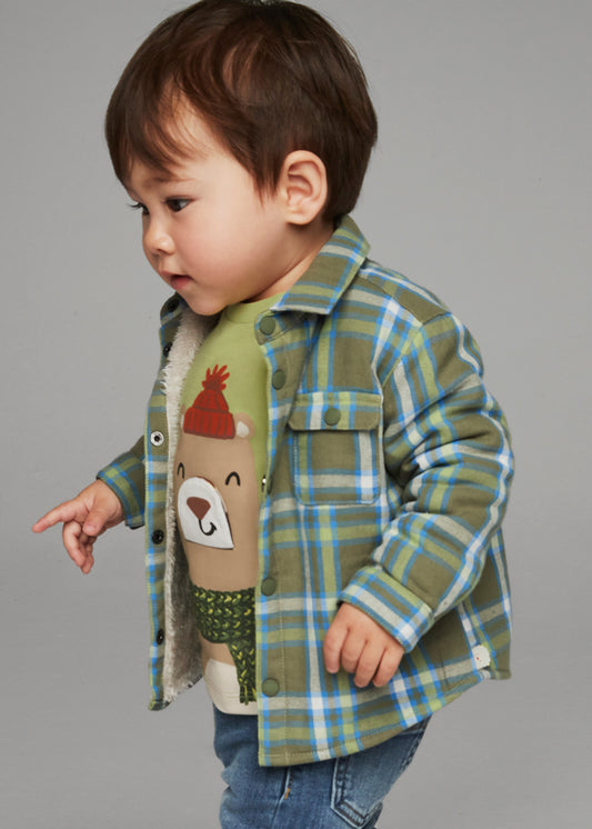 Sobrecamisa cuadros forrada
