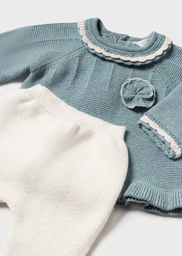 Conj. Polaina tricot con gorro