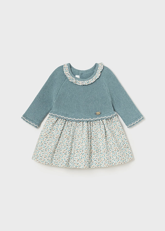 Vestido combinado tricot