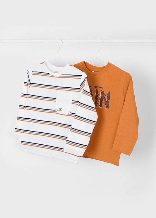 Set camisetas m/l rayas/liso