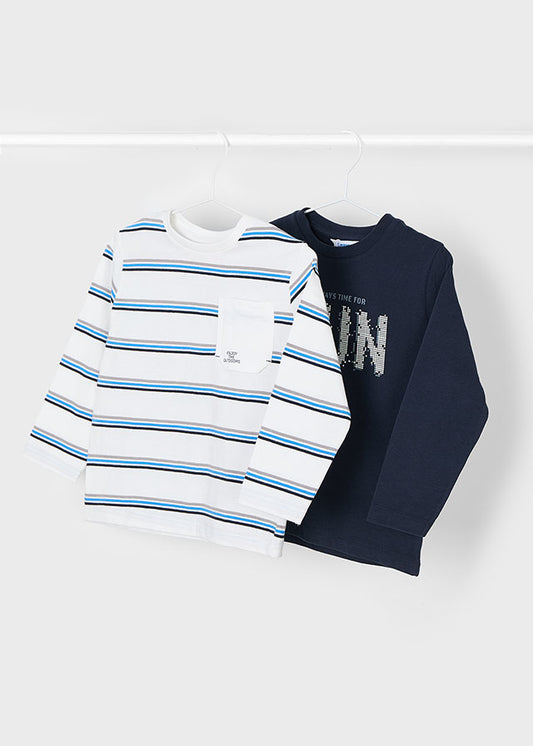 Set camisetas m/l rayas/liso
