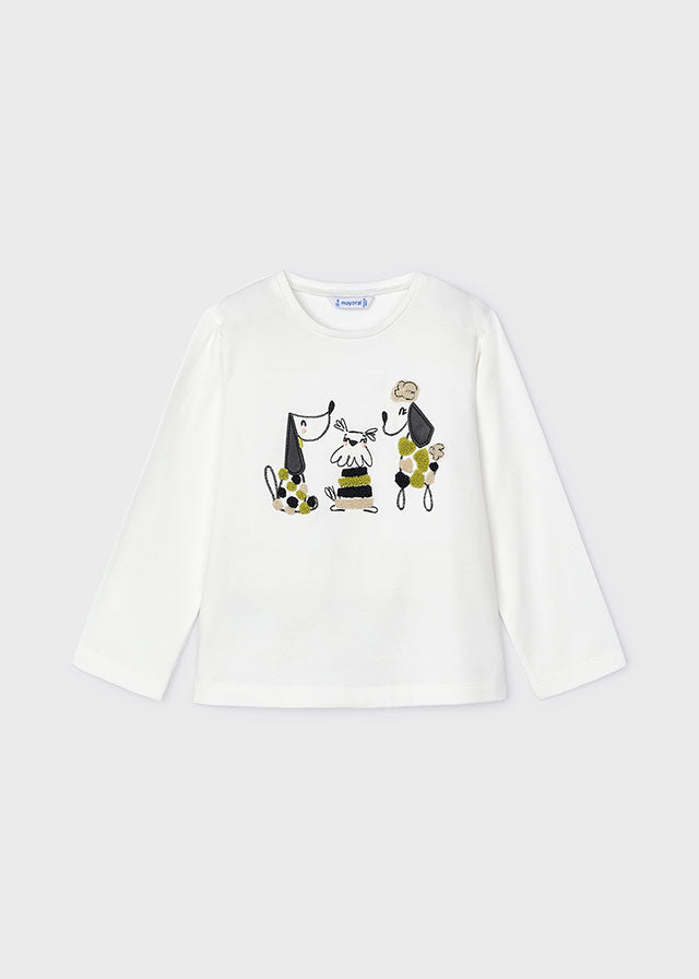 Camiseta m/l bordados