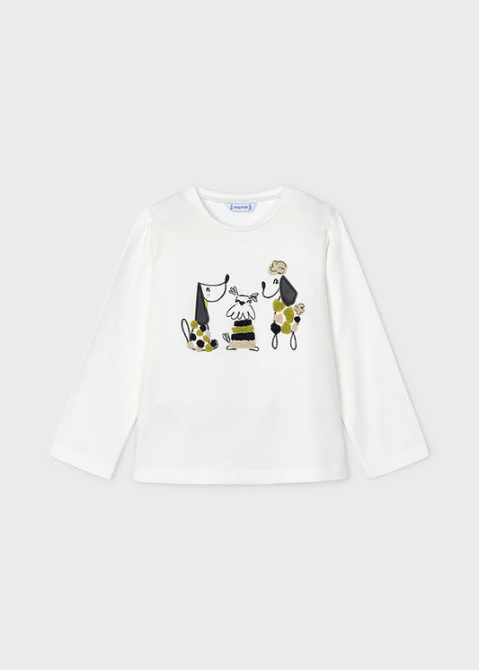 Camiseta m/l bordados