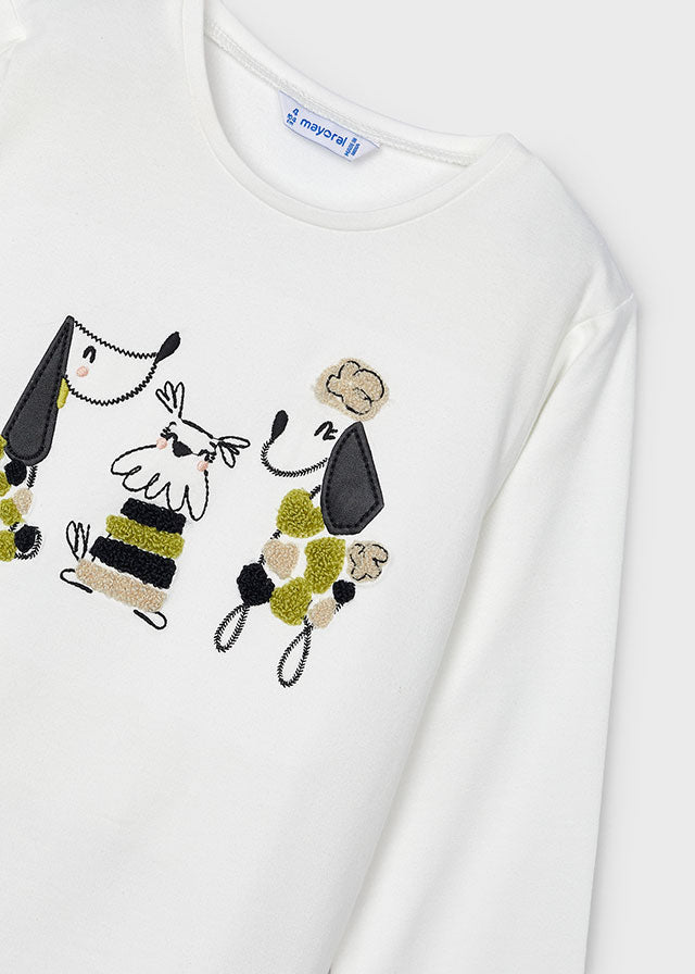Camiseta m/l bordados