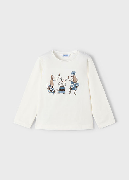 Camiseta m/l bordados