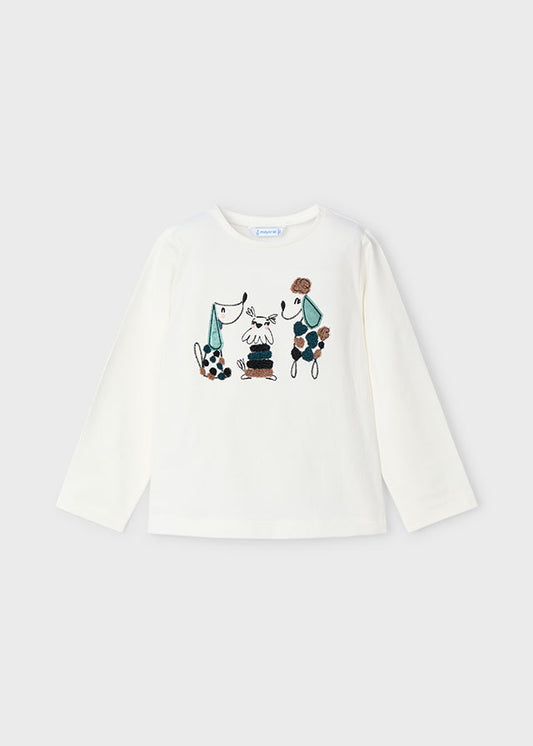 Camiseta m/l bordados