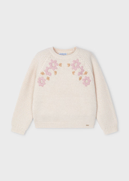 Jersey flores bordadas