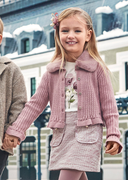 Rebeca tricot cuello pelo
