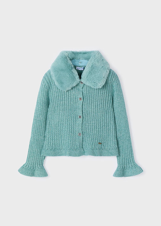 Rebeca tricot cuello pelo