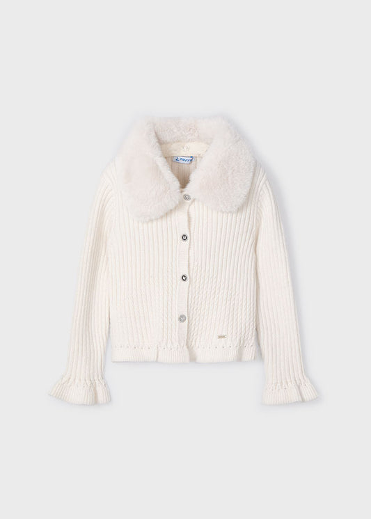 Rebeca tricot cuello pelo
