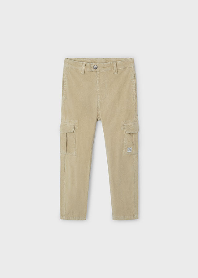 Pantalon cargo pana