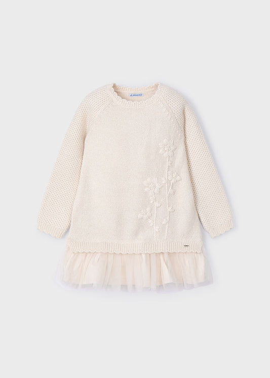 Vestido tricot combinado