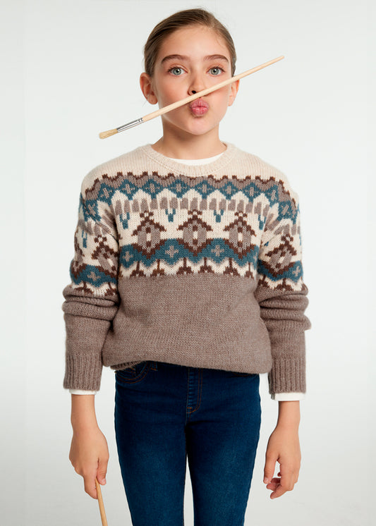 Jersey jacquard cenefa