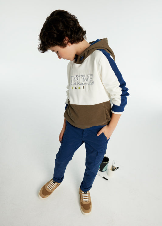 Pullover contrastes