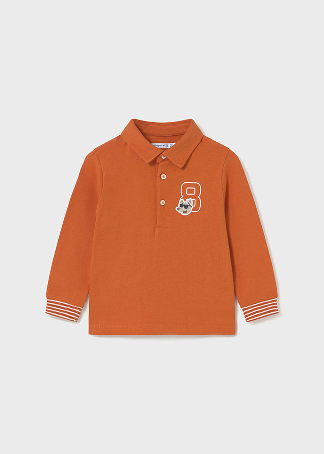 Polo m/l liso detalles