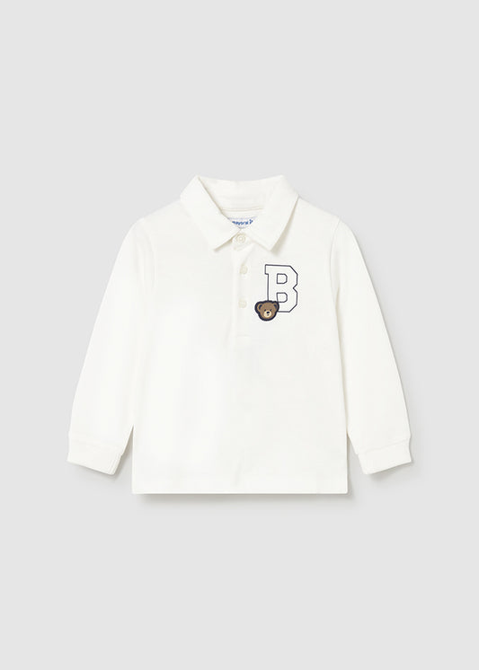 Polo m/l liso detalles