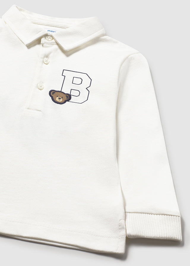 Polo m/l liso detalles