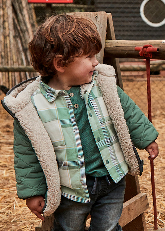 Sobrecamisa cuadros forrada