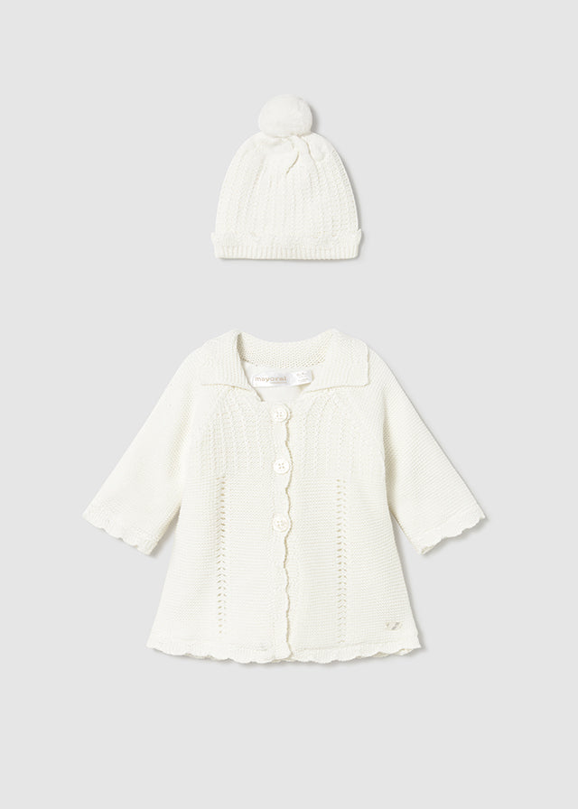 Abrigo y gorro tricot