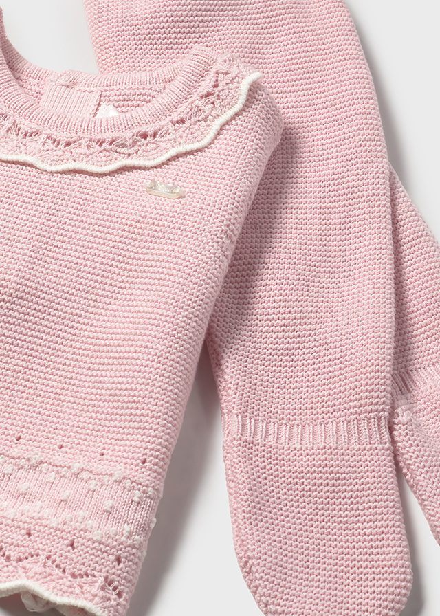 Conj. Polaina y gorro tricot