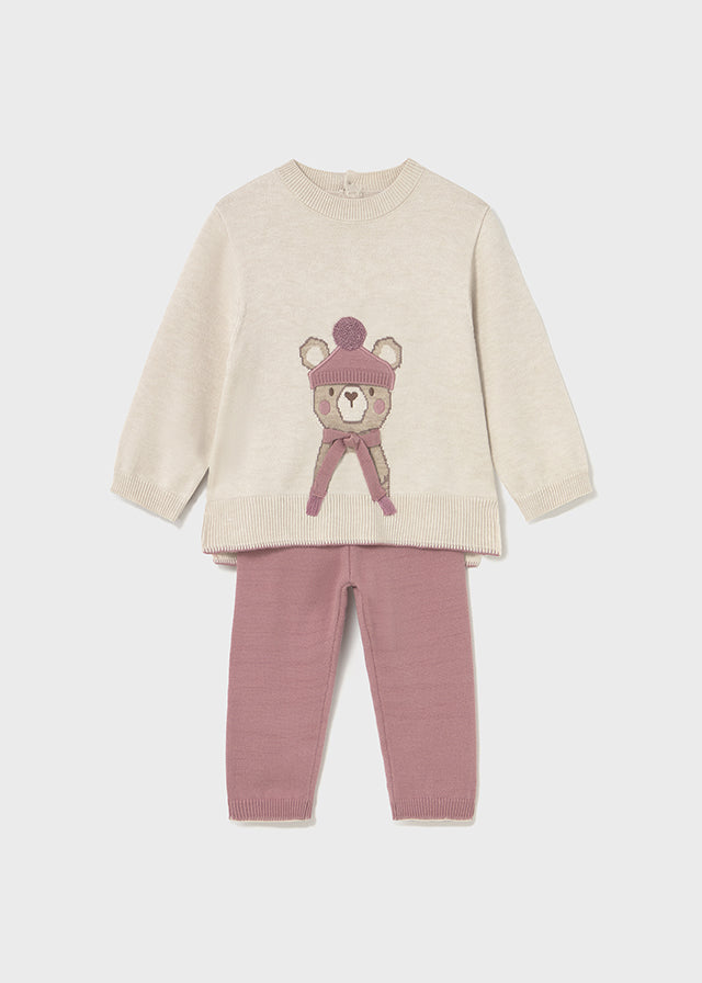 Conj. Pantalon largo tricot