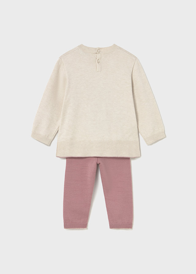 Conj. Pantalon largo tricot