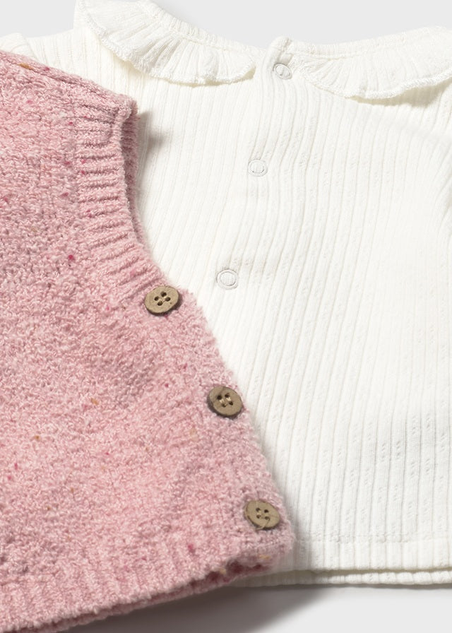 Conj. Leggings chaleco tricot