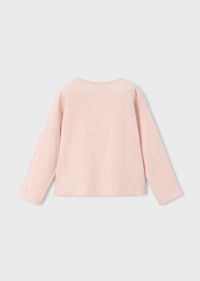 Camiseta m/l bolsillo crochet