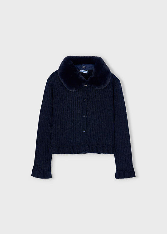 Rebeca tricot cuello pelo