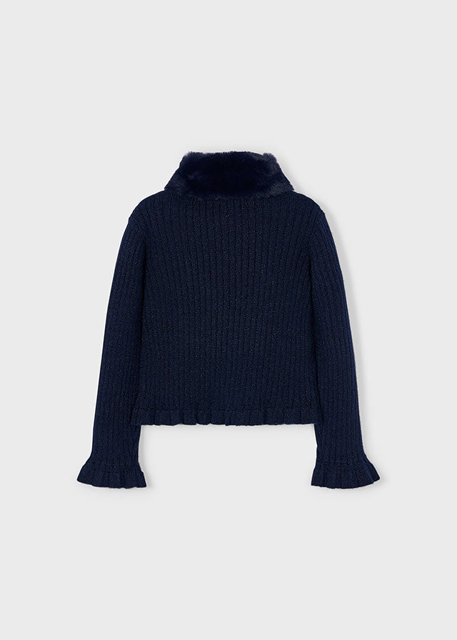 Rebeca tricot cuello pelo