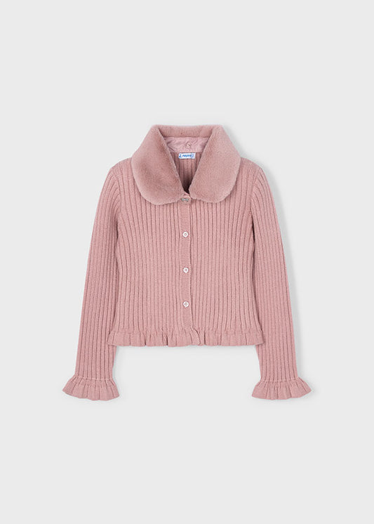 Rebeca tricot cuello pelo