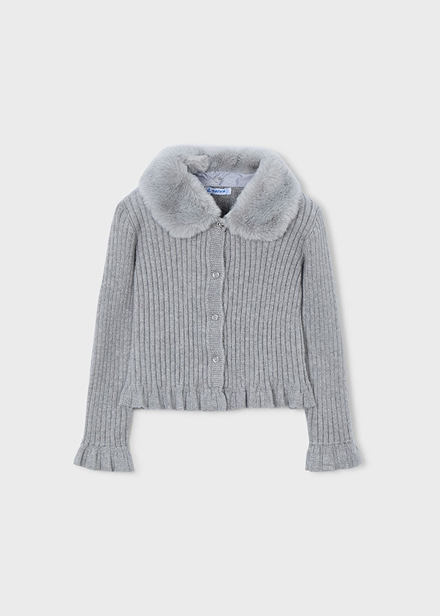 Rebeca tricot cuello pelo