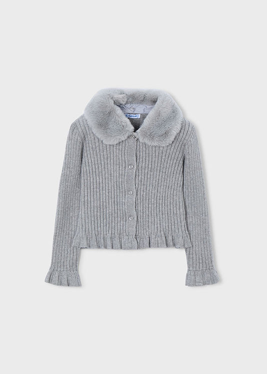 Rebeca tricot cuello pelo