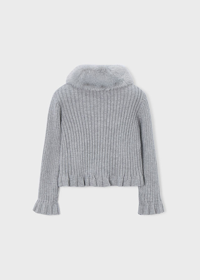 Rebeca tricot cuello pelo
