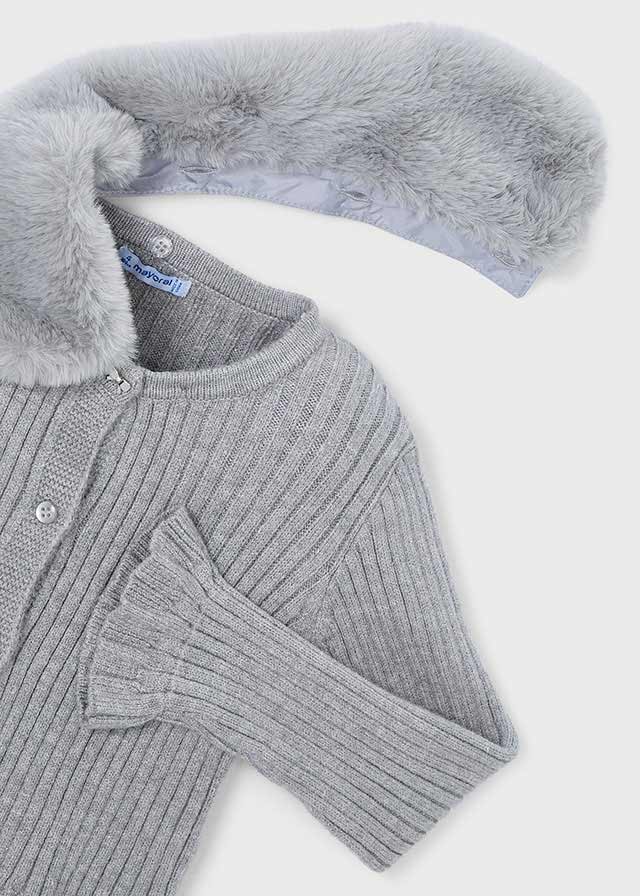 Rebeca tricot cuello pelo