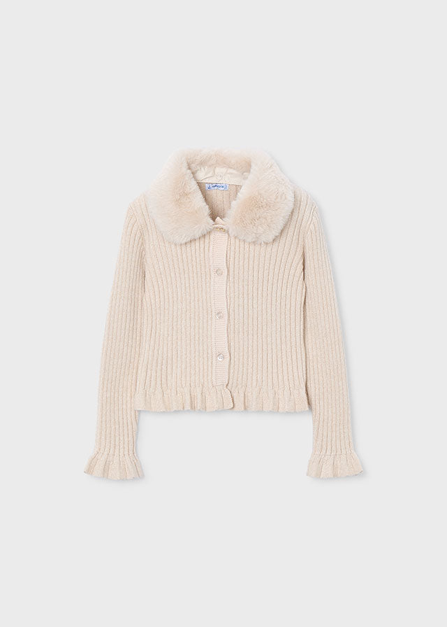Rebeca tricot cuello pelo