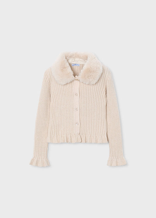 Rebeca tricot cuello pelo