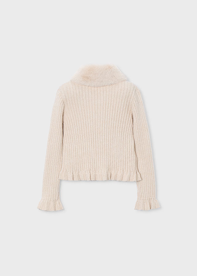 Rebeca tricot cuello pelo