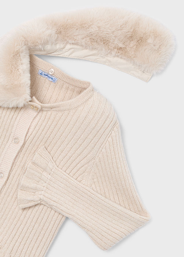 Rebeca tricot cuello pelo