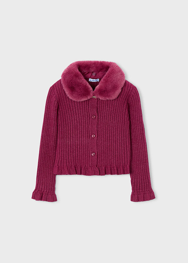 Rebeca tricot cuello pelo