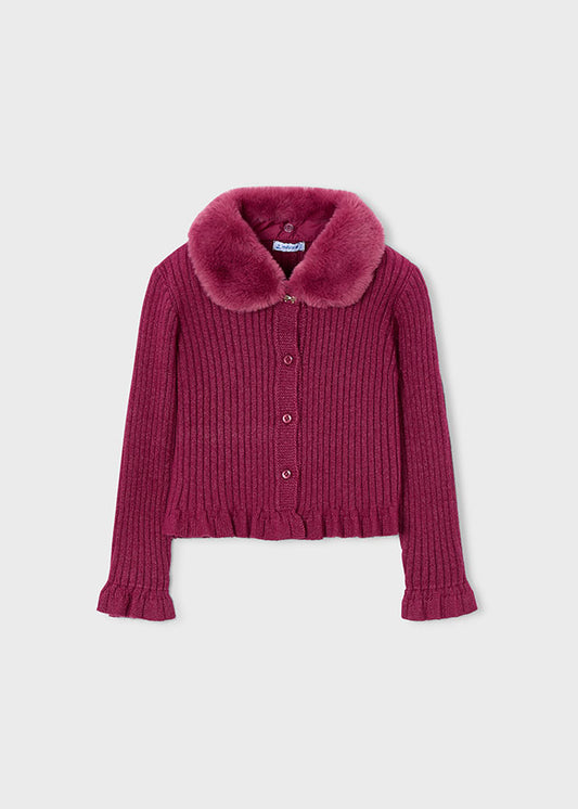 Rebeca tricot cuello pelo